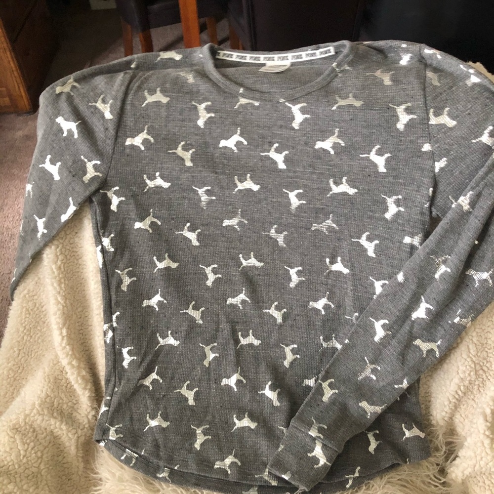 Pink long sleeve thermal shirt